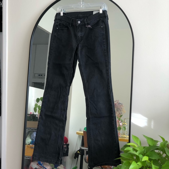 Diesel Ramys Black Denim Boot Flare Stretch Jeans - Picture 2 of 9